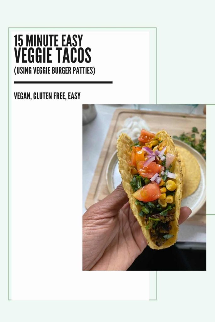 15 minute veggie taco easy vegan vegetarian 