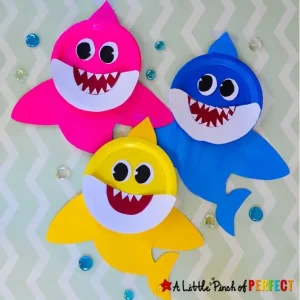baby shark paper craft for preschoolers