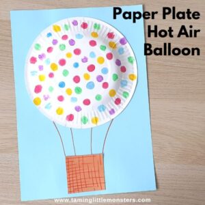 paper plate hot air balloon craft preschoolers