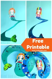 mermaid paper plate craft preschoolers