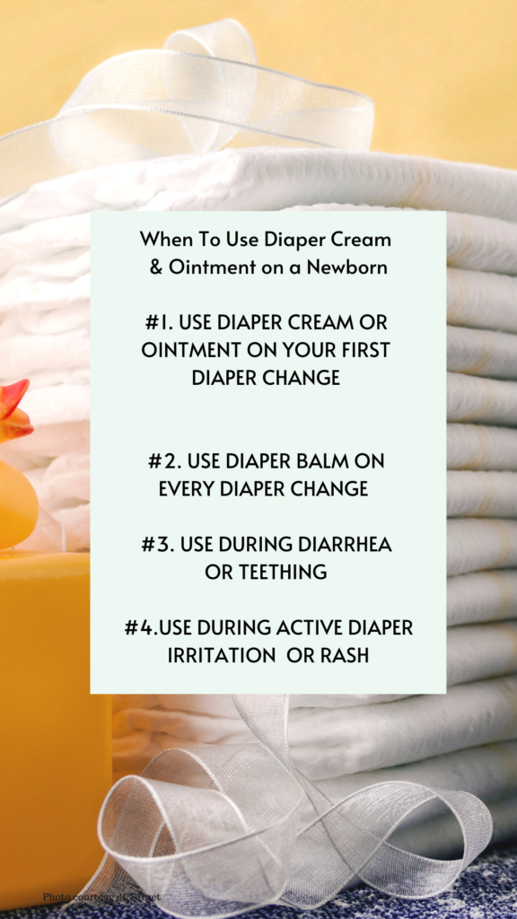 when to use diaper Cream and ointment on a newborn