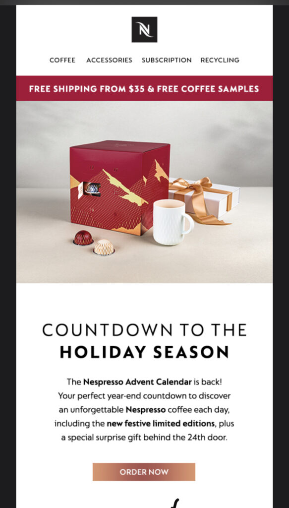 nespresso advent calendar 2023